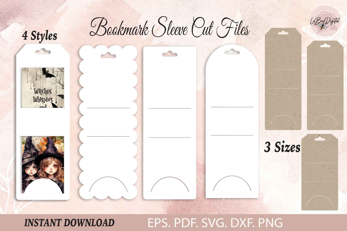 Bookmark Sleeve Template SVG,Bookmark Packaging cut files,Bookmark Display Card,Bookmark Holder Template,Cricut Bookmark,Bookmark Label Tags