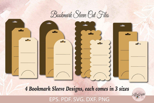 Bookmark Sleeve Template SVG,Bookmark Packaging cut files,Bookmark Display Card,Bookmark Holder Template,Cricut Bookmark,Bookmark Label Tags