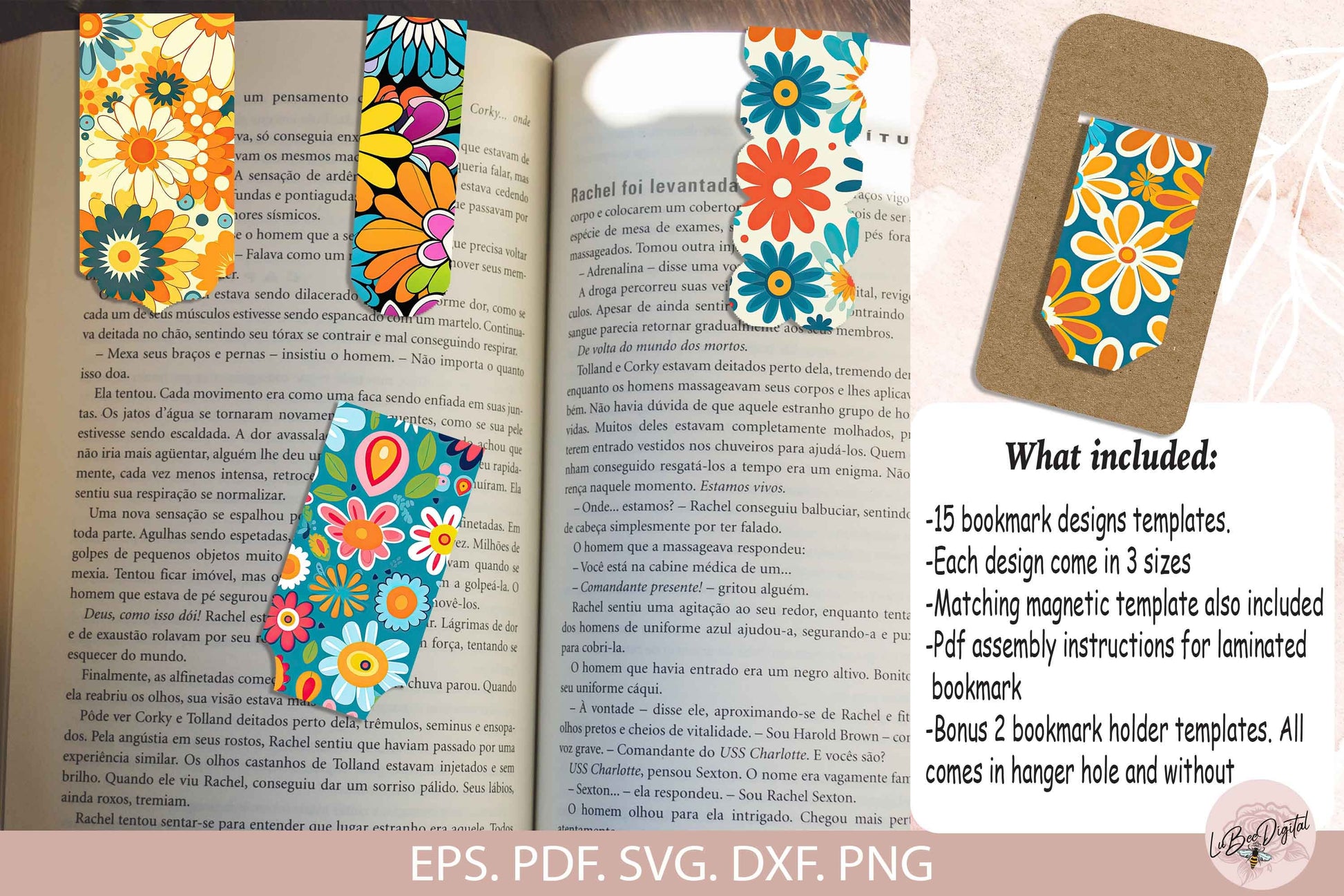 Magnetic Bookmark SVG, Page Keeper Template, Laminated Bookmark Template, Packaging cut files,Bookmark Display Card,Cricut Bookmark Holder