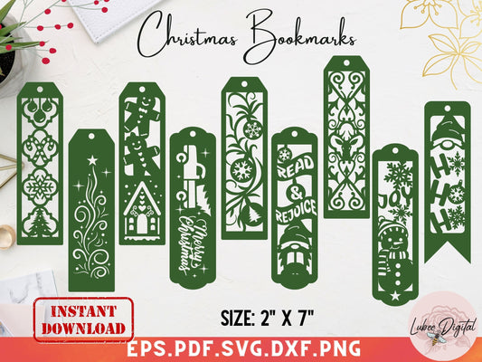 Bookmark Christmas SVG, Page Keeper Template,Winter bookmarks paper cut,Holiday Bookmark SVG,Christmas page Keeper,Cricut Bookmark Cut File