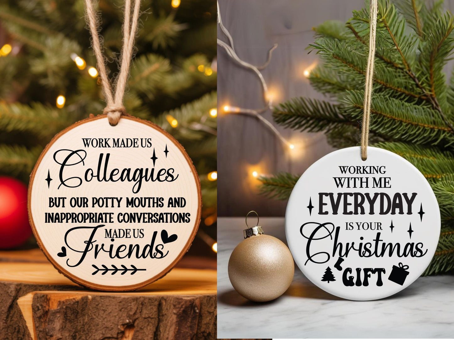 Coworker Christmas Ornament SVG, Christmas Colleagues Ornament,SVG Coworkers Funny Christmas Ornament, Cricut Ornament SVG