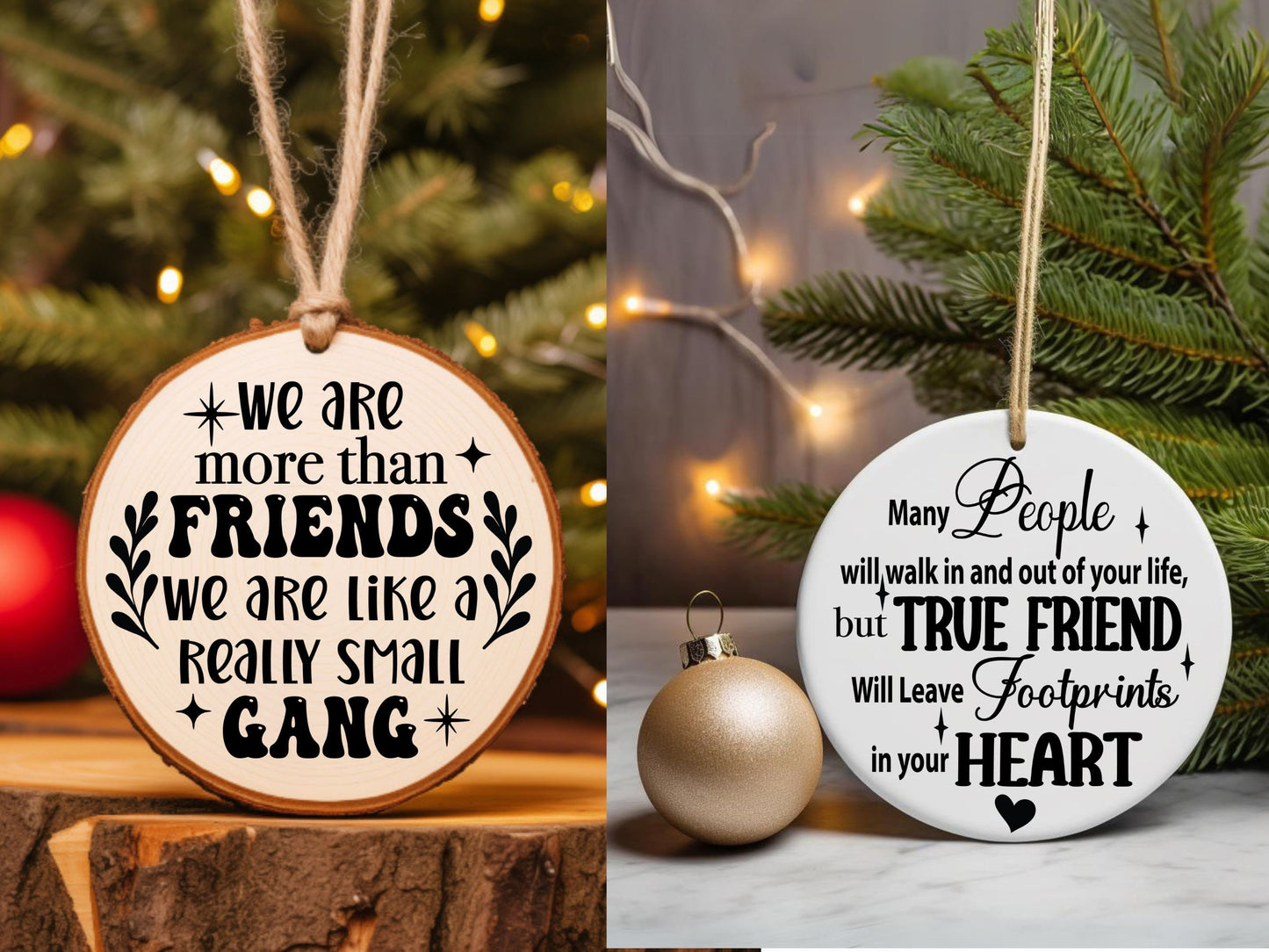 Besties Christmas Friendship Ornament SVG, Christmas Friendship Ornament,SVG Best Friend Funny Christmas Ornament, Cricut Ornament SVG