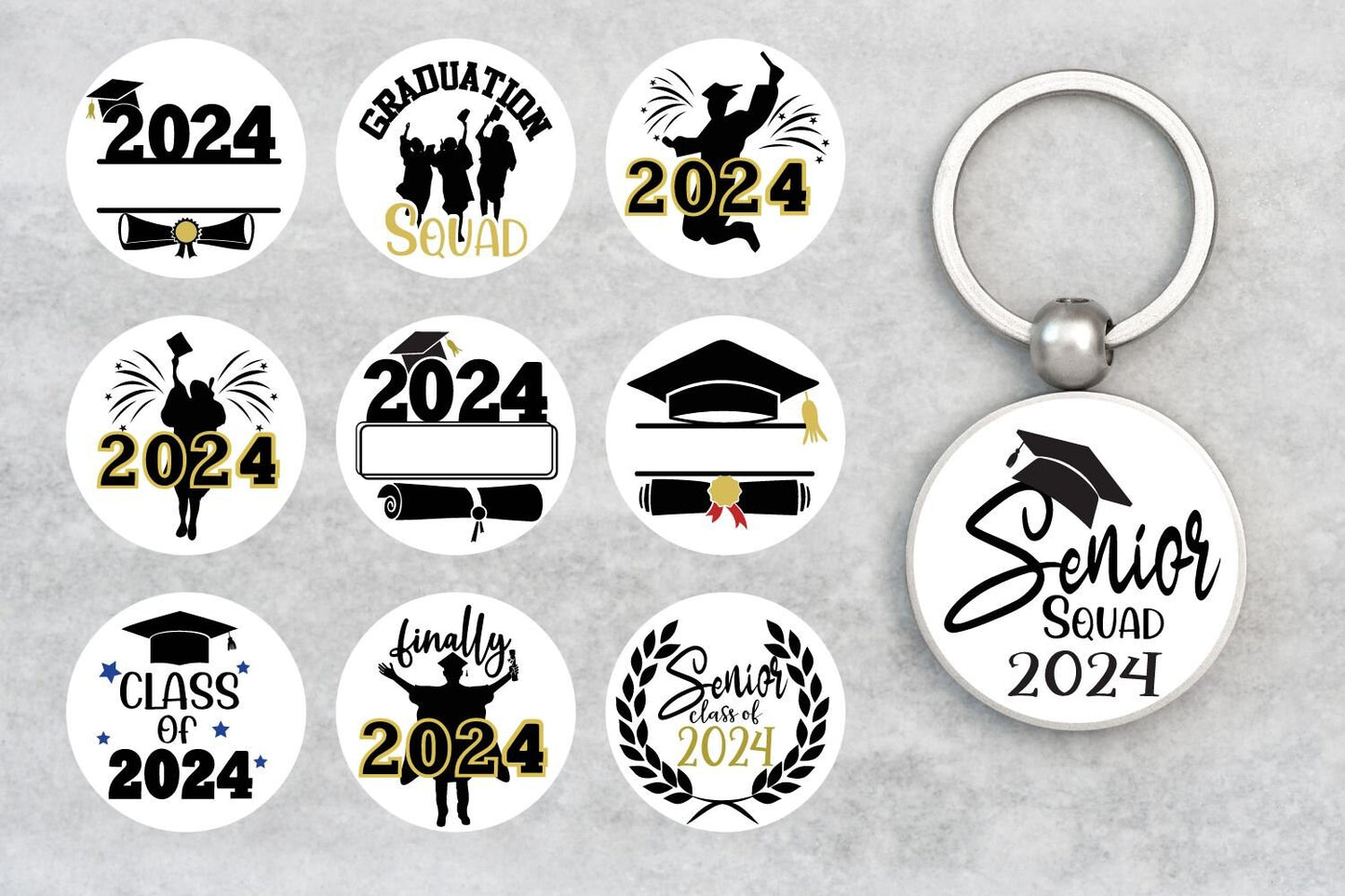 Graduation Keychain SVG,Class of 2024 Cut Files,Graduation Svg Bundle,Acrylic Graduate Keychain,Senior 2024, Graduation Cap,Graduate Diploma