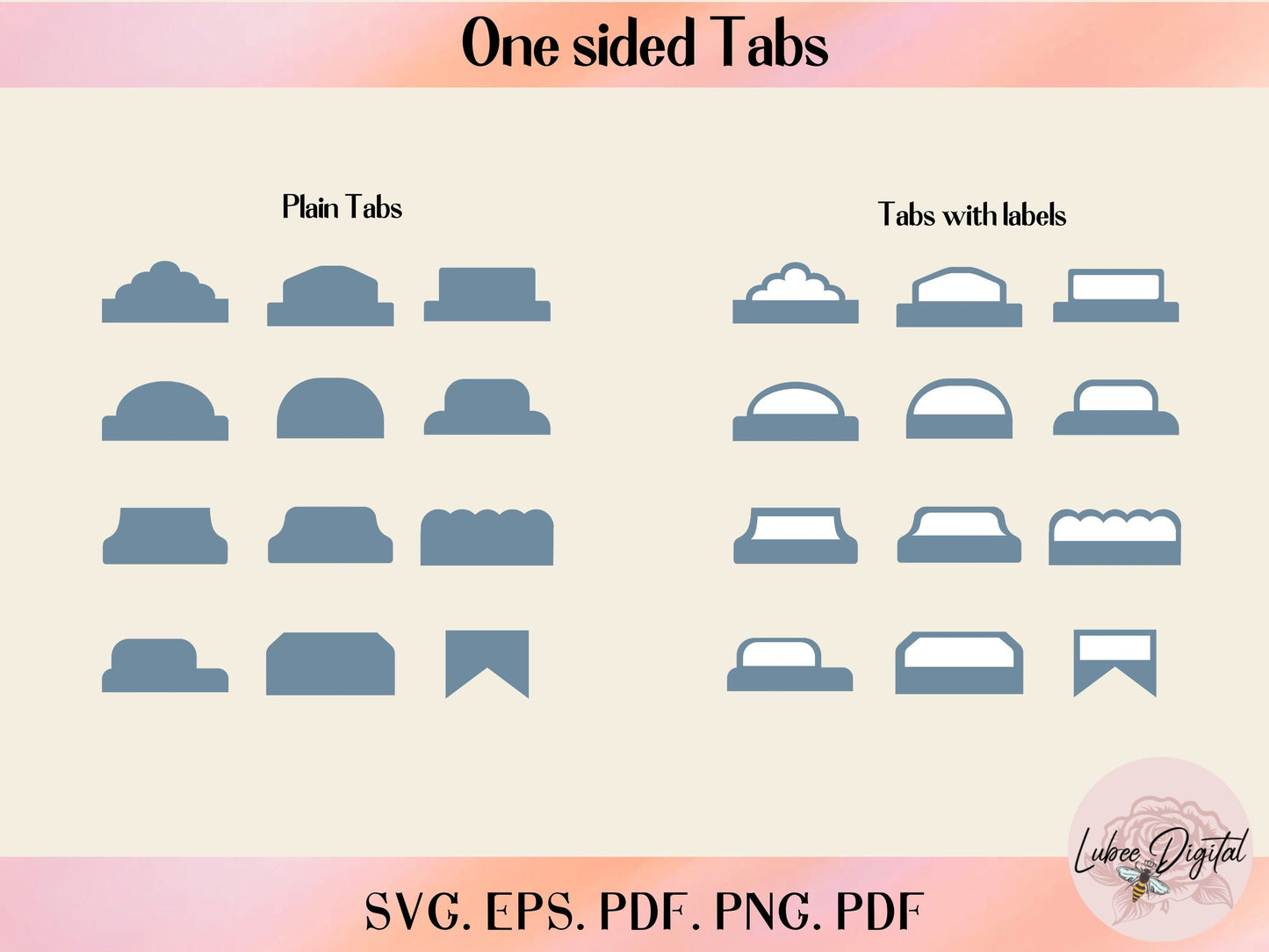 Double Folder Planner Divider Tabs,Editable Folder Tabs,Journal Tabs Template,File Page tabs Cut files,Binder dividers, Fold Over Tabs