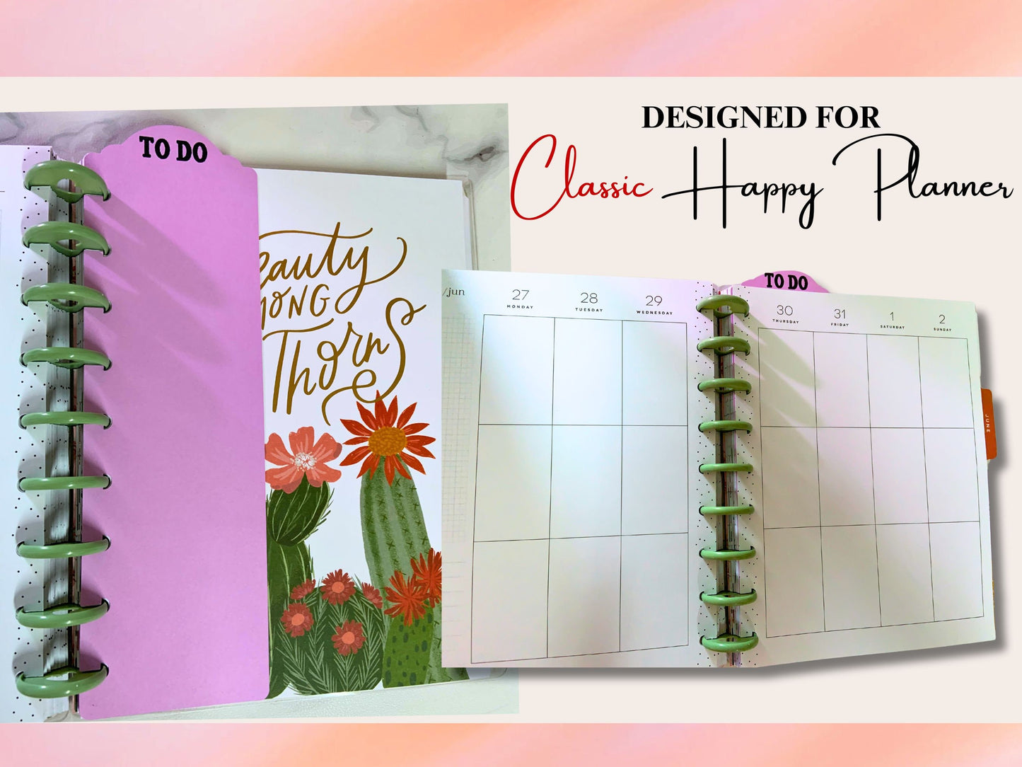 5 Styles Classic Happy Planner bookmark SVG template, Happy Planner Disc Bound Insert Page,Disc Bound Divider, Cricut Tab Divider